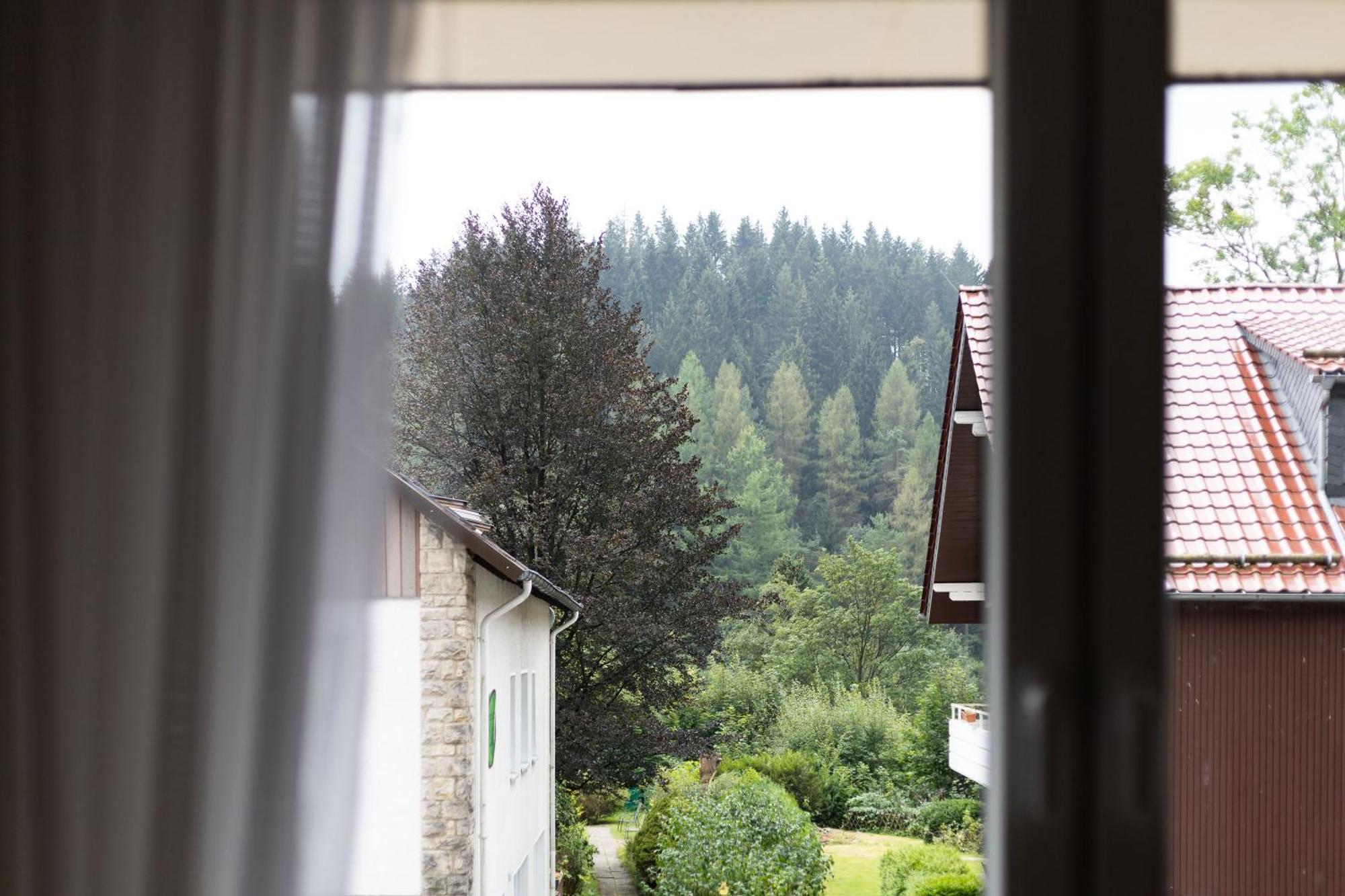 Apartmenthaus Am Waldrand- Kueche - Fruehstueck - Balkon Wildemann Exterior foto